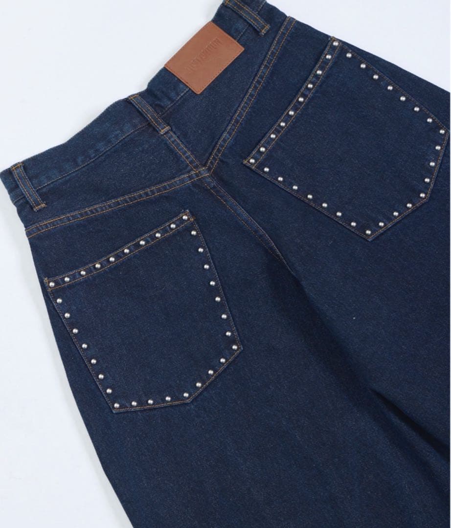 即完　スタッズデザインデニムパンツ