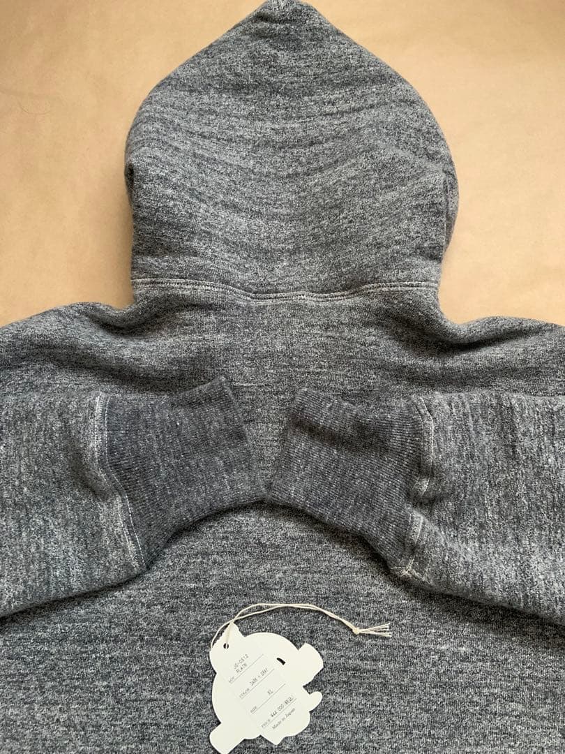 日本製 ウエアハウス ジョングラッコー スウェットパーカー ダーク杢グレー XL