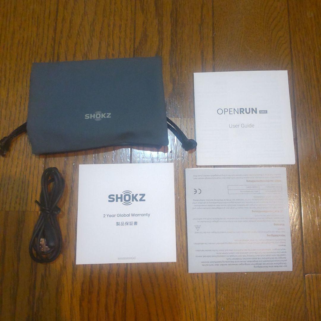 SHOKZ 骨伝導ヘッドホン OPENRUN BLACK S803