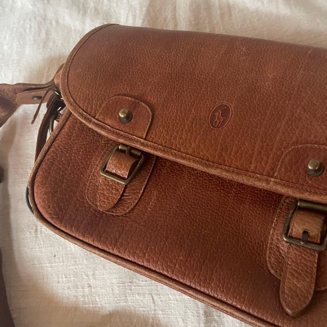 【Ralph Lauren】90'vintage レザーショルダーバッグ