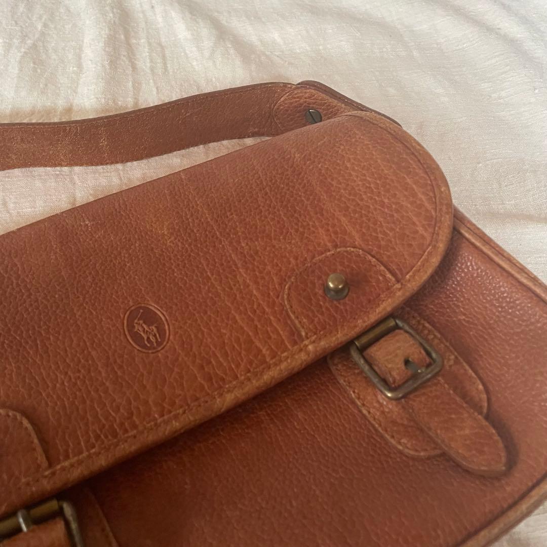 【Ralph Lauren】90'vintage レザーショルダーバッグ