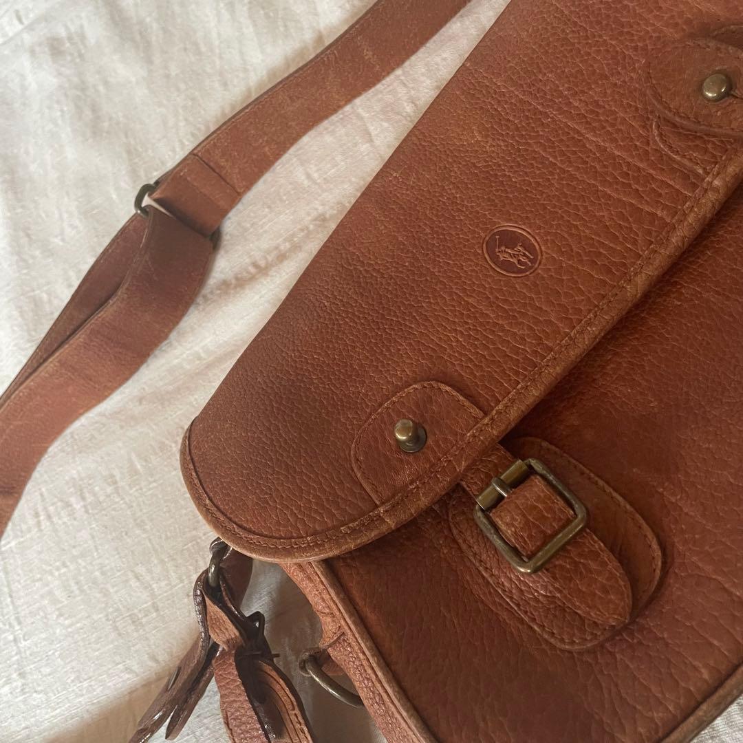 【Ralph Lauren】90'vintage レザーショルダーバッグ