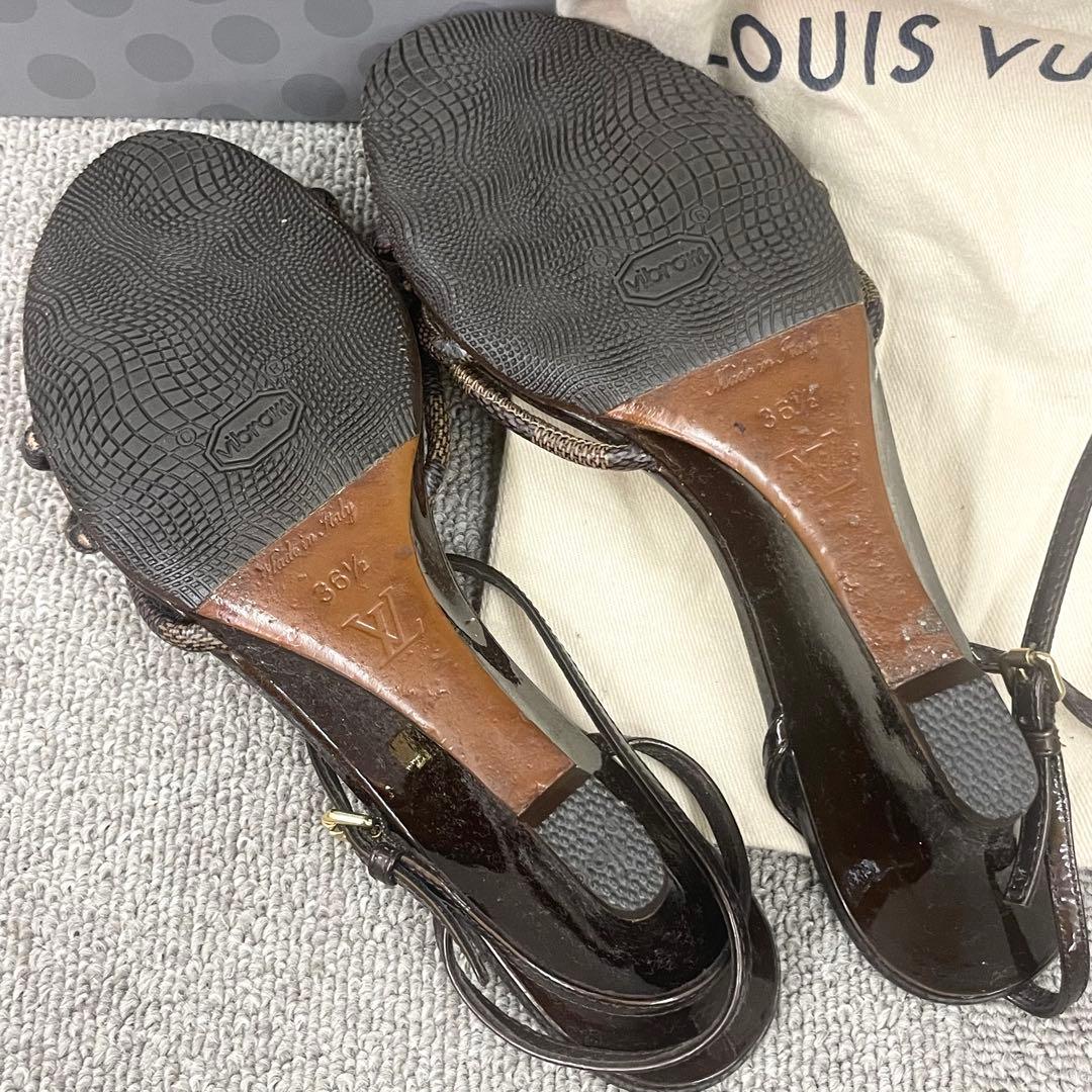 ルイヴィトン　サンダル　ダミエ　36/5 23.5 靴底補修済 滑り止め加工