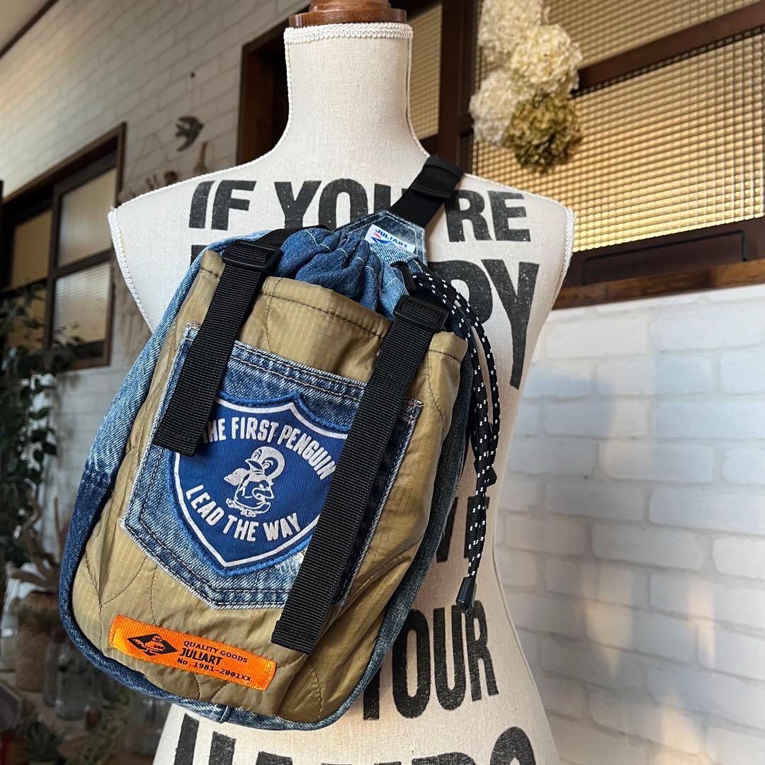 デニムリメイク ボディーバッグ