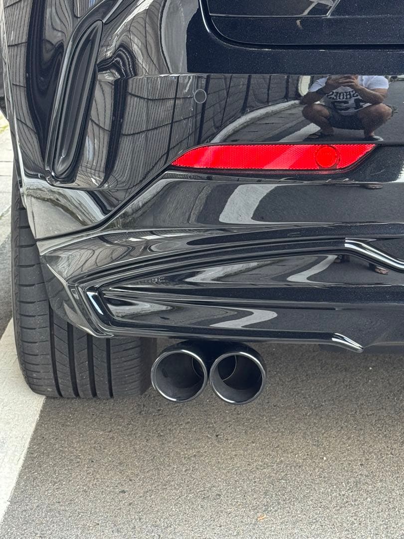 NX350h 20系オリジナルマフラーカッターブラック焼き付け塗装左右セット