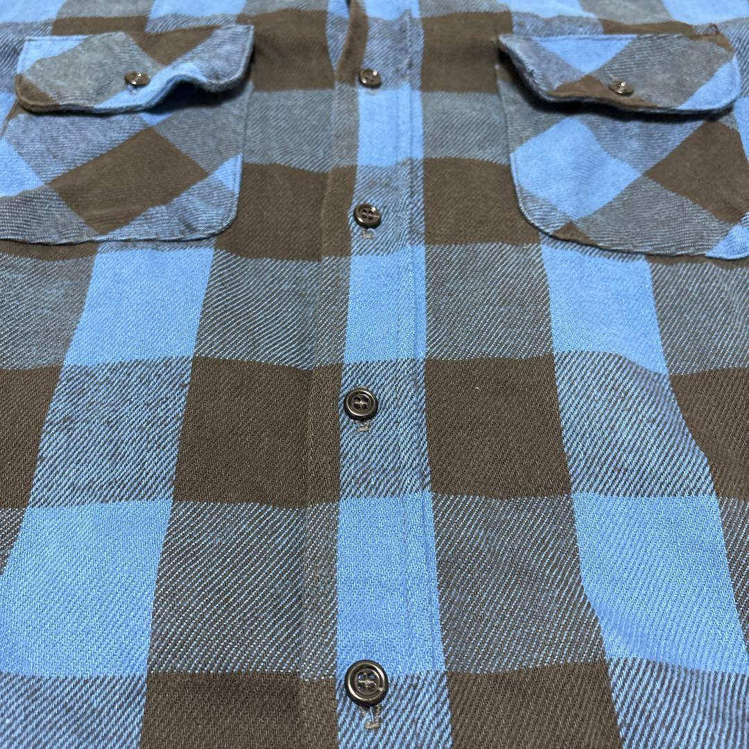 ク*ク様 FIVE BROTHER 70~80年代 三角タグ ネルシャツ USA