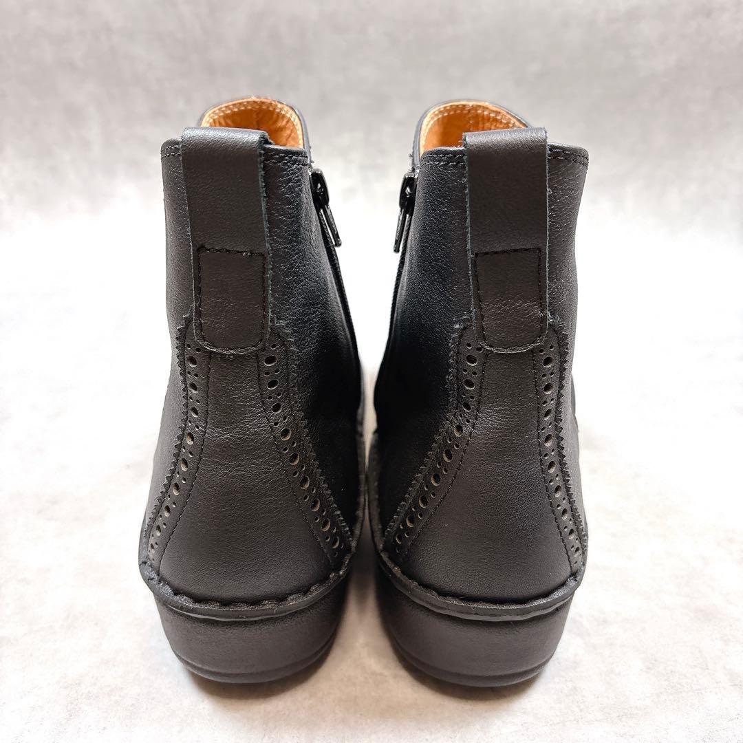 極美品 H.P.S 限定モデル ウイングチップ サイドゴアブーツ 本革 25