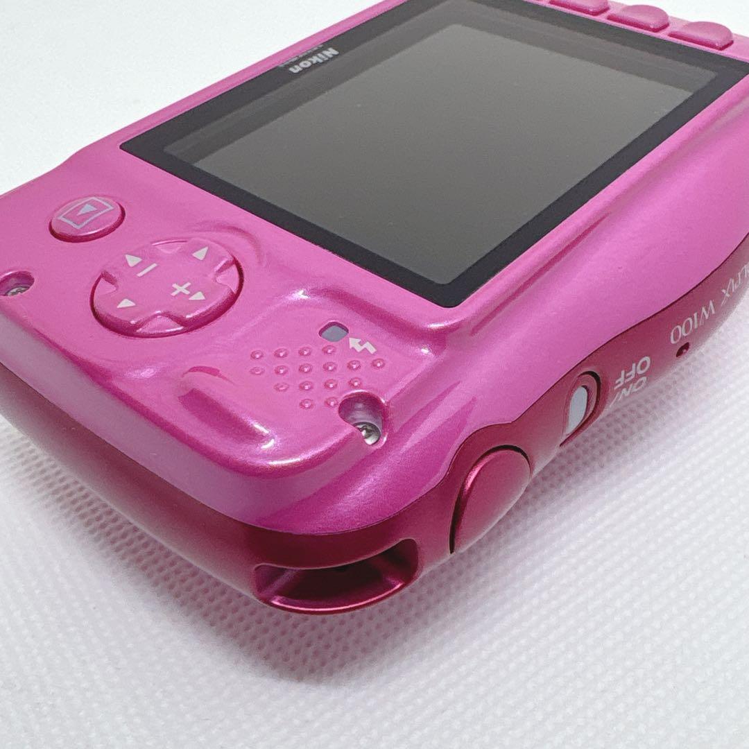 【極美品】 完品 Nikon COOLPIX W100 デジカメ ピンク