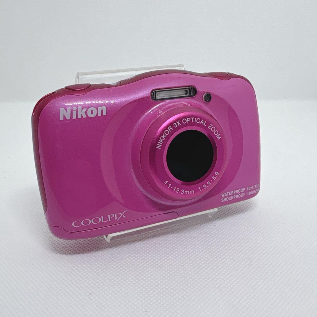 【極美品】 完品 Nikon COOLPIX W100 デジカメ ピンク