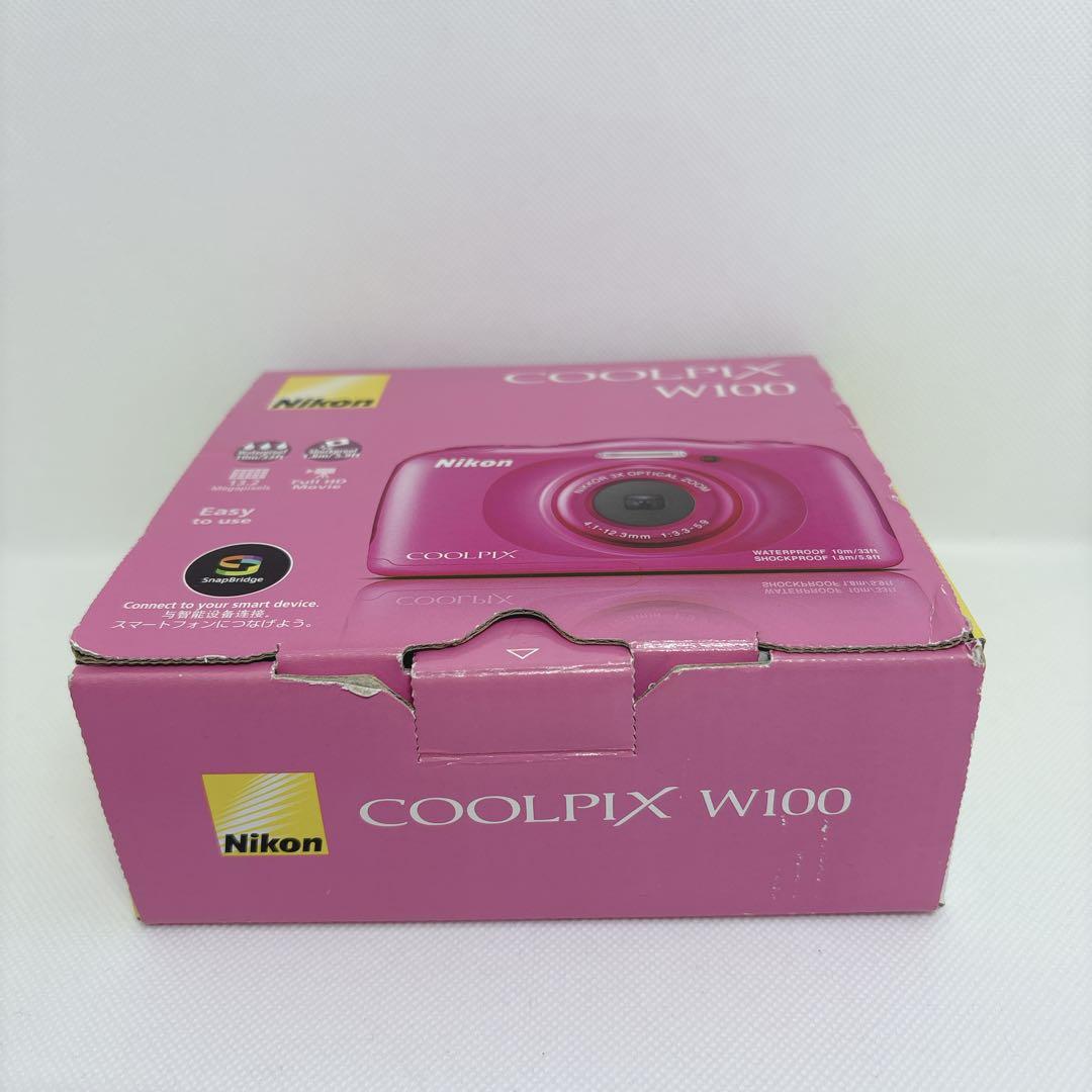 【極美品】 完品 Nikon COOLPIX W100 デジカメ ピンク