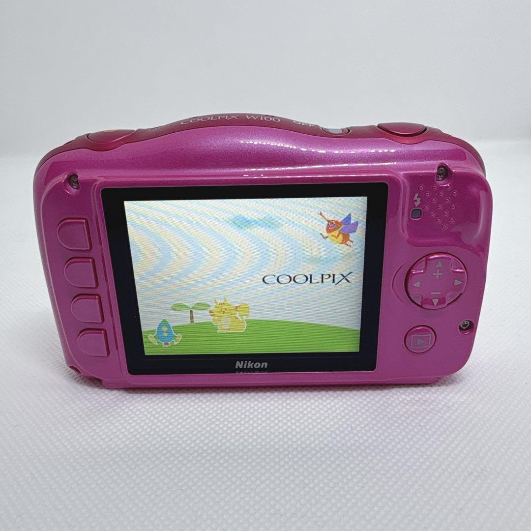 【極美品】 完品 Nikon COOLPIX W100 デジカメ ピンク