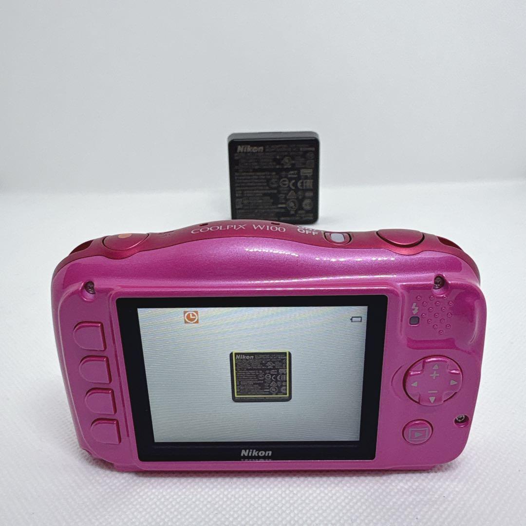 【極美品】 完品 Nikon COOLPIX W100 デジカメ ピンク