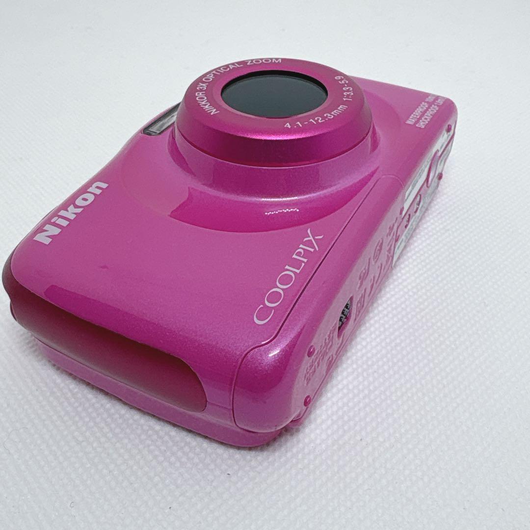 【極美品】 完品 Nikon COOLPIX W100 デジカメ ピンク