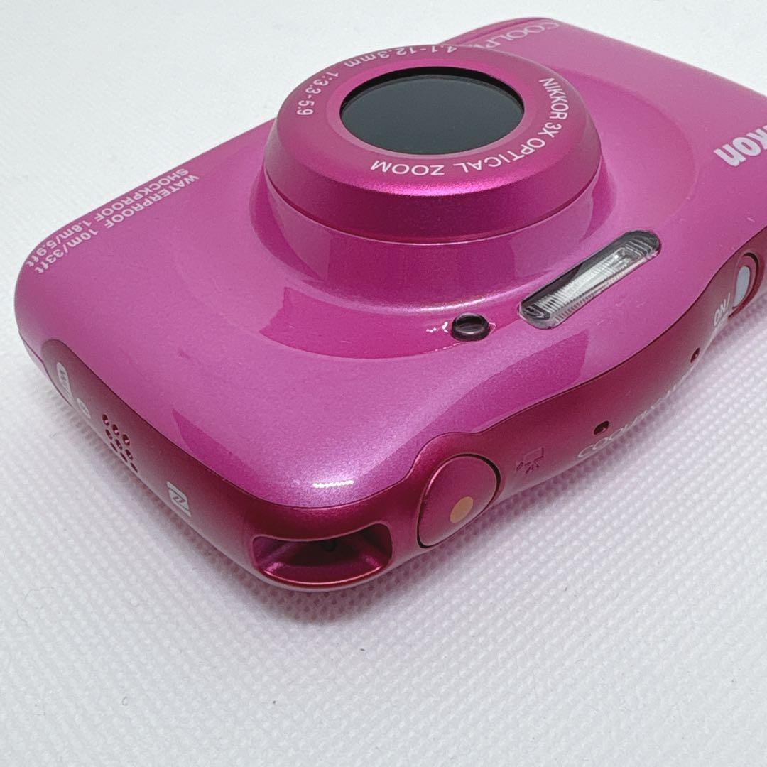 【極美品】 完品 Nikon COOLPIX W100 デジカメ ピンク