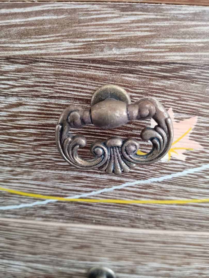 会津　蒔絵小箪笥(三ツ引)　桐工芸　やまごの桐　ミニタンス　3段　和雑貨