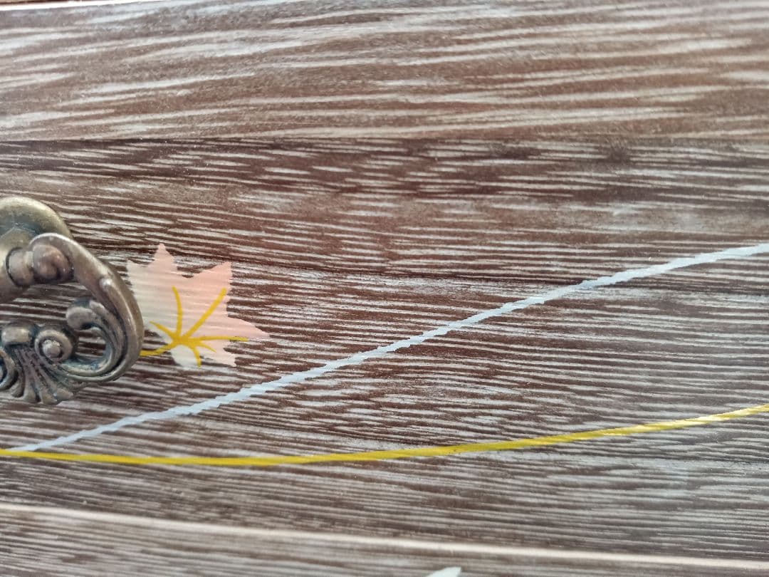 会津　蒔絵小箪笥(三ツ引)　桐工芸　やまごの桐　ミニタンス　3段　和雑貨