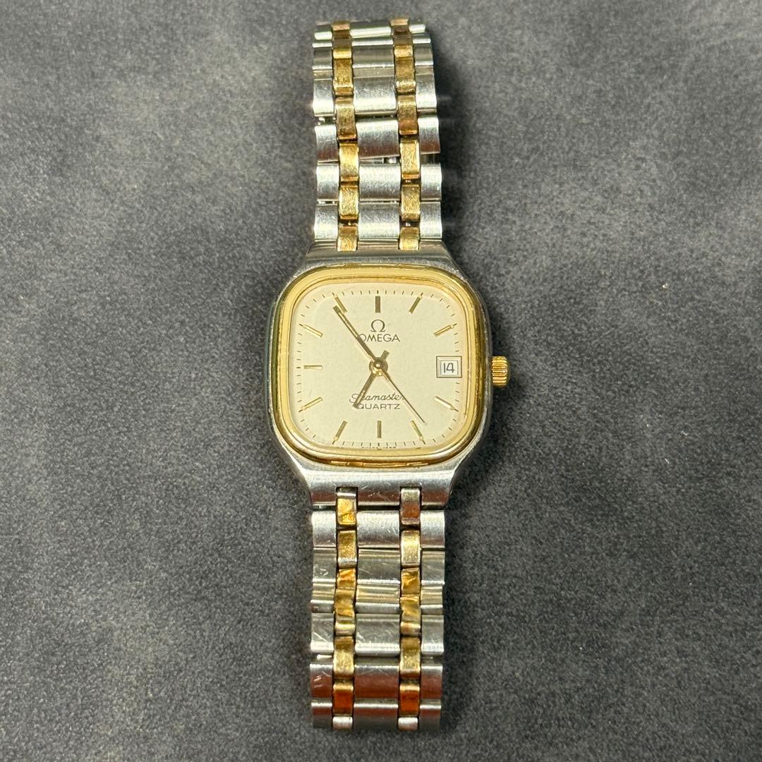 オメガ シーマスター スクエア レディース コンビカラー クォーツ 電池交換済み