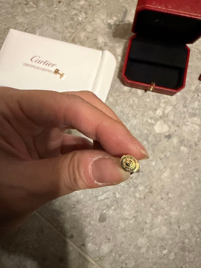 ⭐︎美品　カルティエ　ベビートリニティ　ダイヤピアス