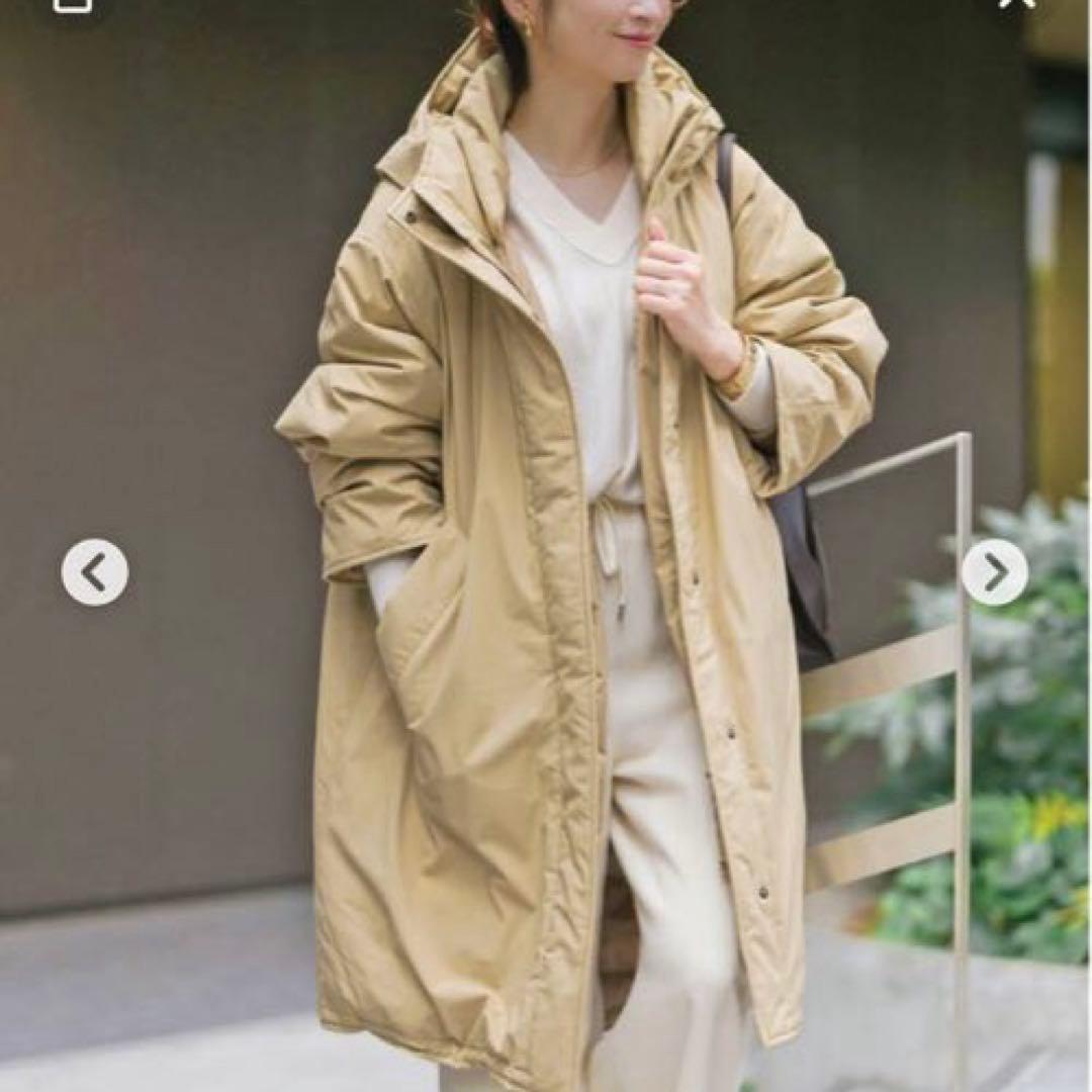 スピックアンドスパン 撥水フーデッドダウンコート36