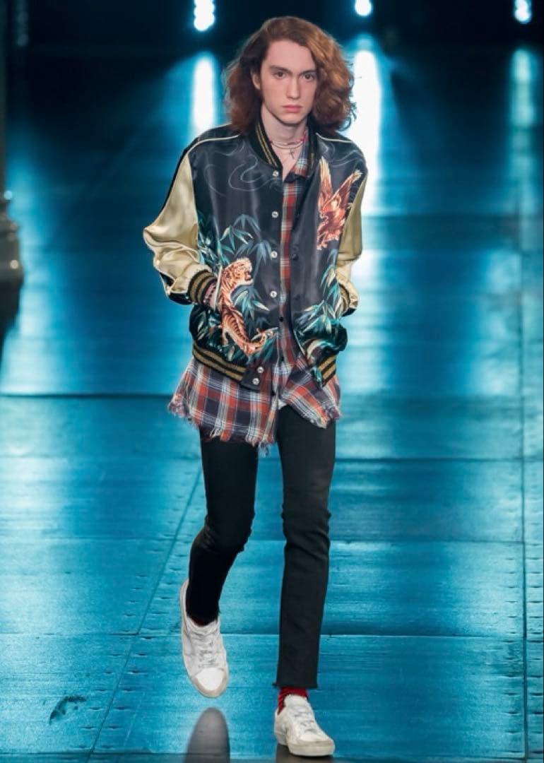 16ss saint laurent 鷹虎 スカジャン　スーベニアブルゾン