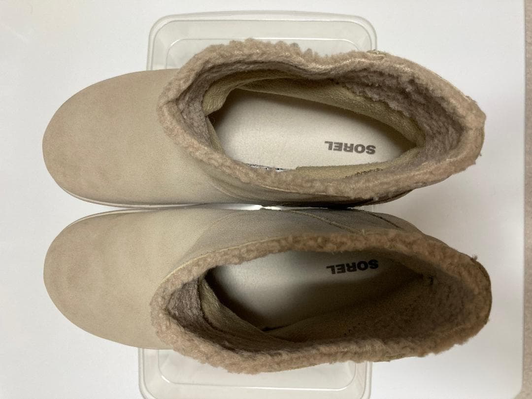 【美品】SOREL GLACY SHORT ブーツ 防水 【25cm】ベージュ