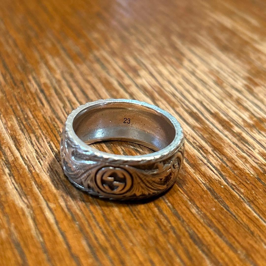 たけお様99専用　GUCCI シルバーリング キャットヘッド　23号