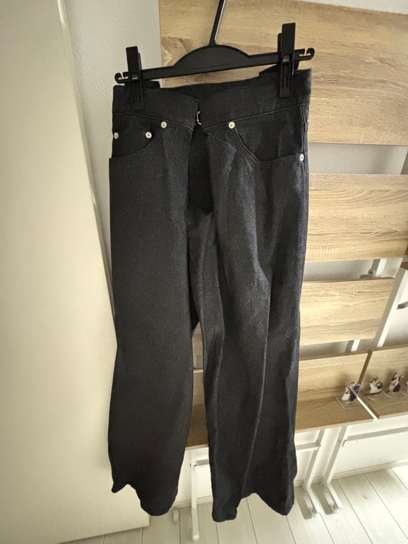 パンツ RIGID DENIM WIDE PANTS (SHORT LENGTH)