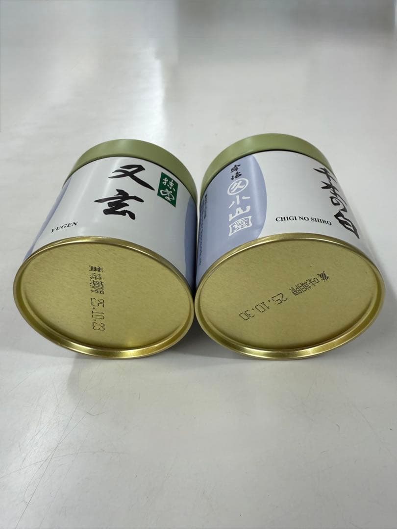 丸久小山園 抹茶 粉末緑茶 40g缶入り 千木の白3缶 又玄3缶