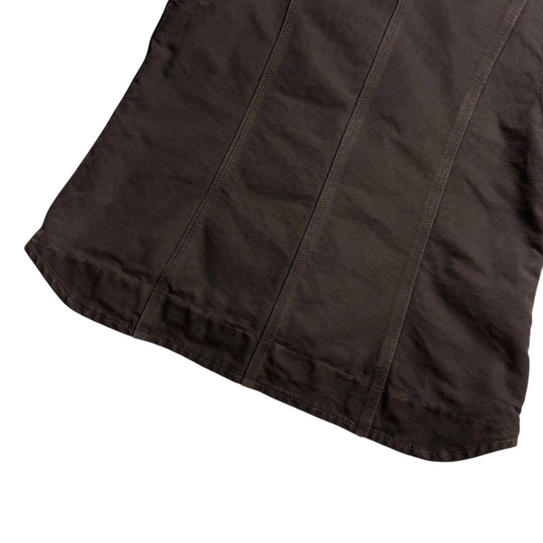 カーハート ダックベスト 裏ボア フルジップ ワークウェア ビンテージ USA