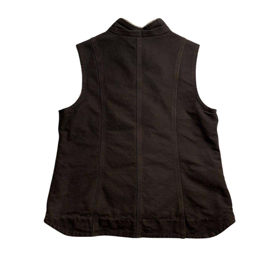 カーハート ダックベスト 裏ボア フルジップ ワークウェア ビンテージ USA