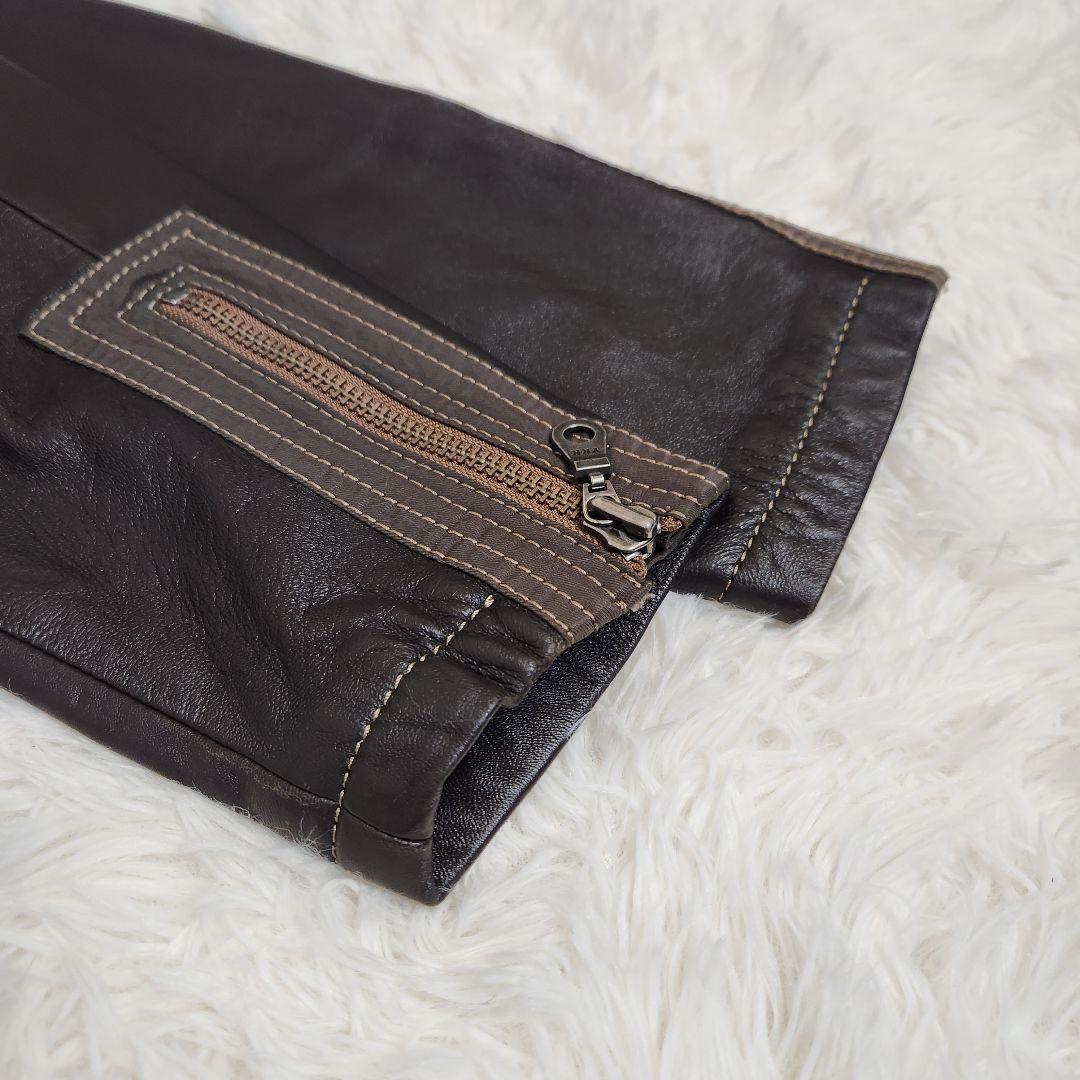 【本革】g-stage 羊革 レザー シングル ライダースジャケット