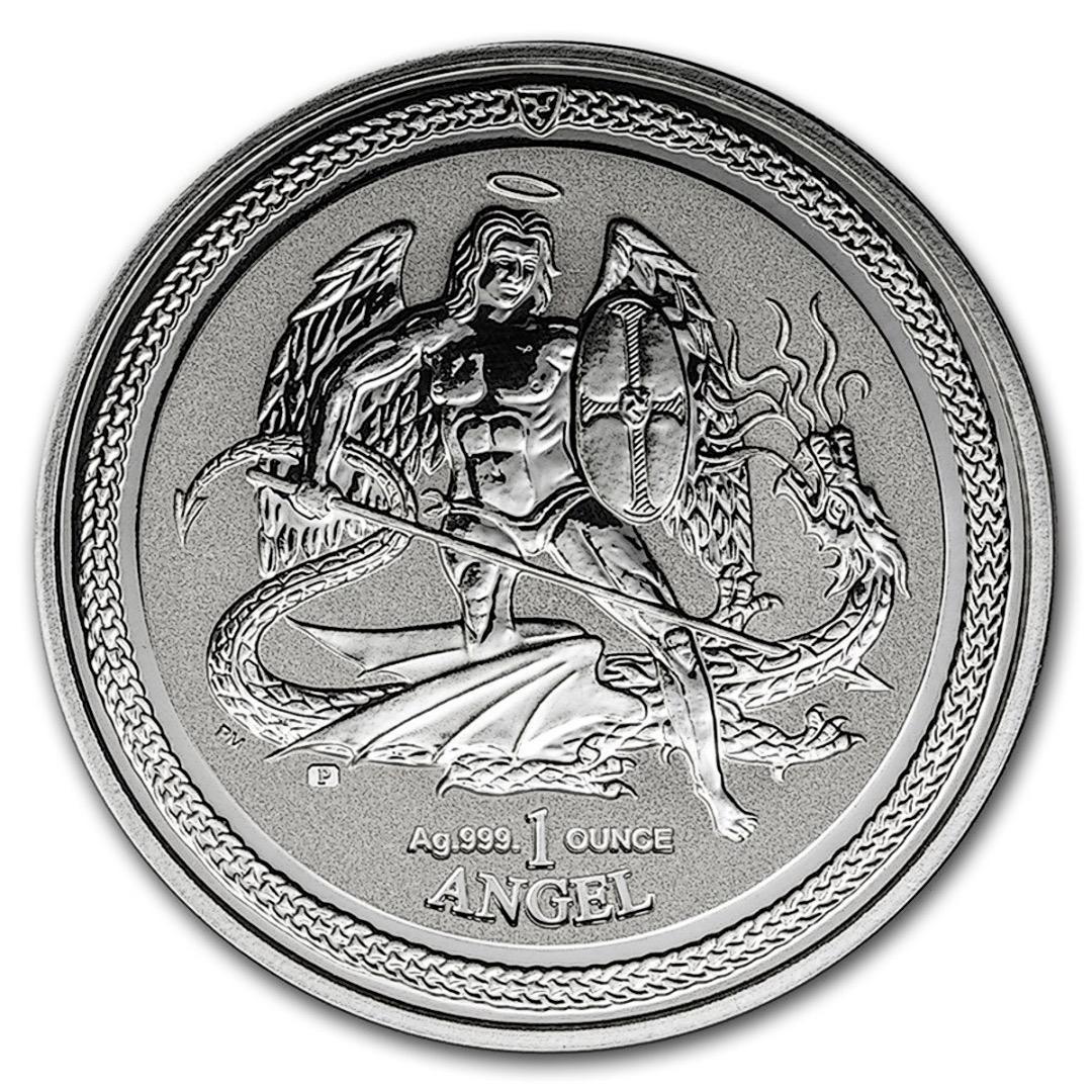 2016年 大天使ミカエルマン島 イギリス 銀貨1オンス