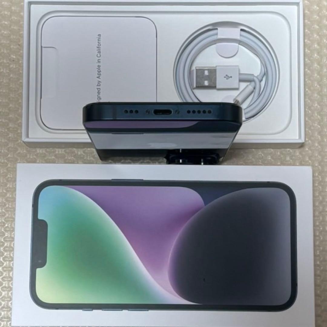 バッテリー最大容量100% iPhone14 128GB SIMフリー 本体 黒