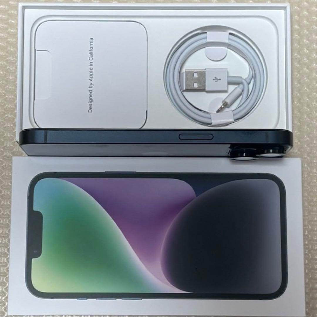 バッテリー最大容量100% iPhone14 128GB SIMフリー 本体 黒