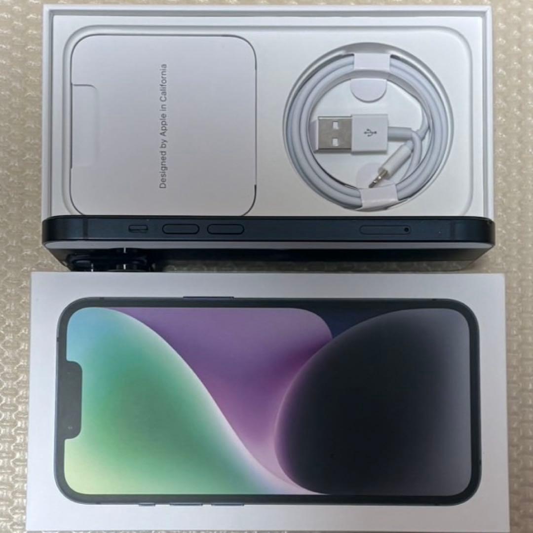 バッテリー最大容量100% iPhone14 128GB SIMフリー 本体 黒