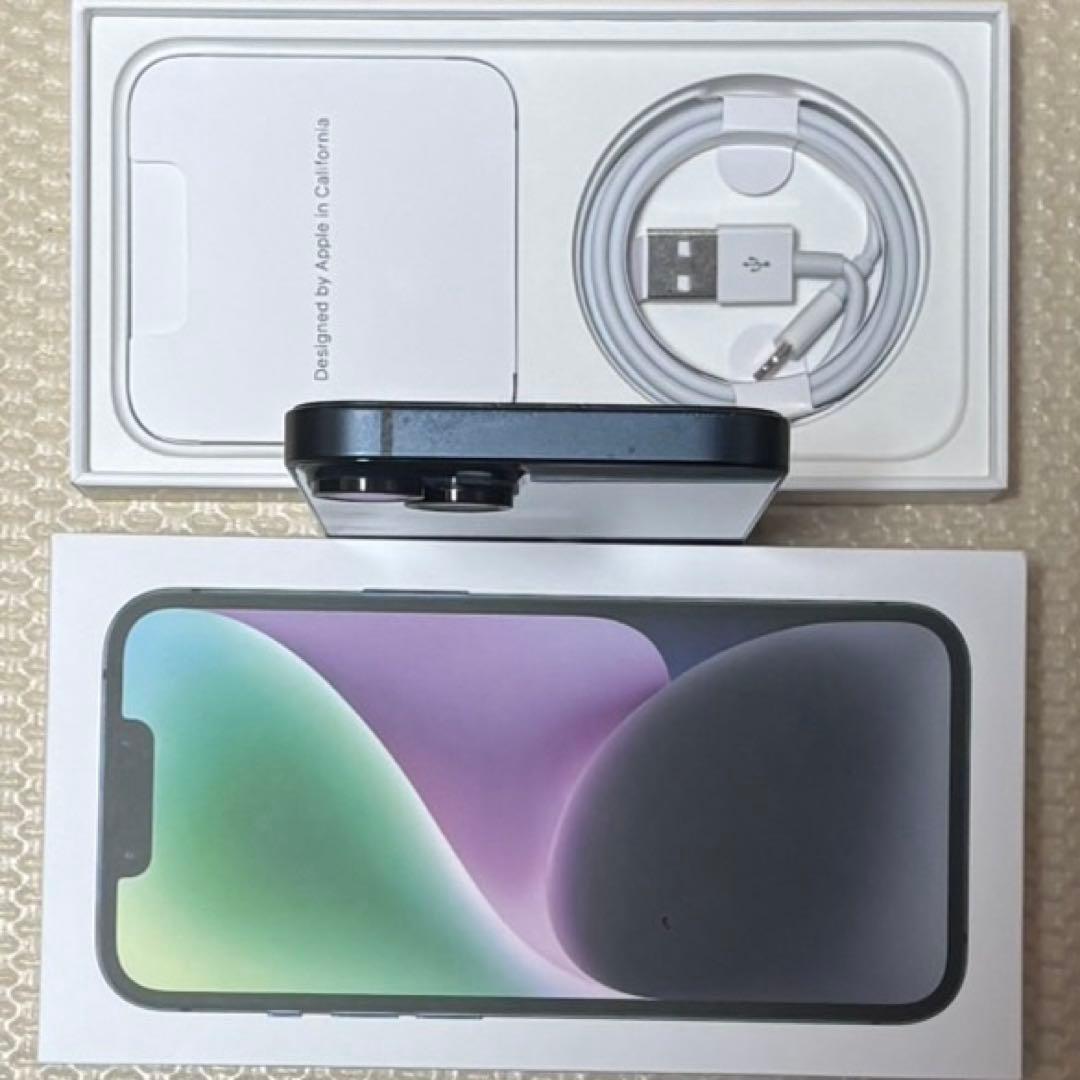 バッテリー最大容量100% iPhone14 128GB SIMフリー 本体 黒