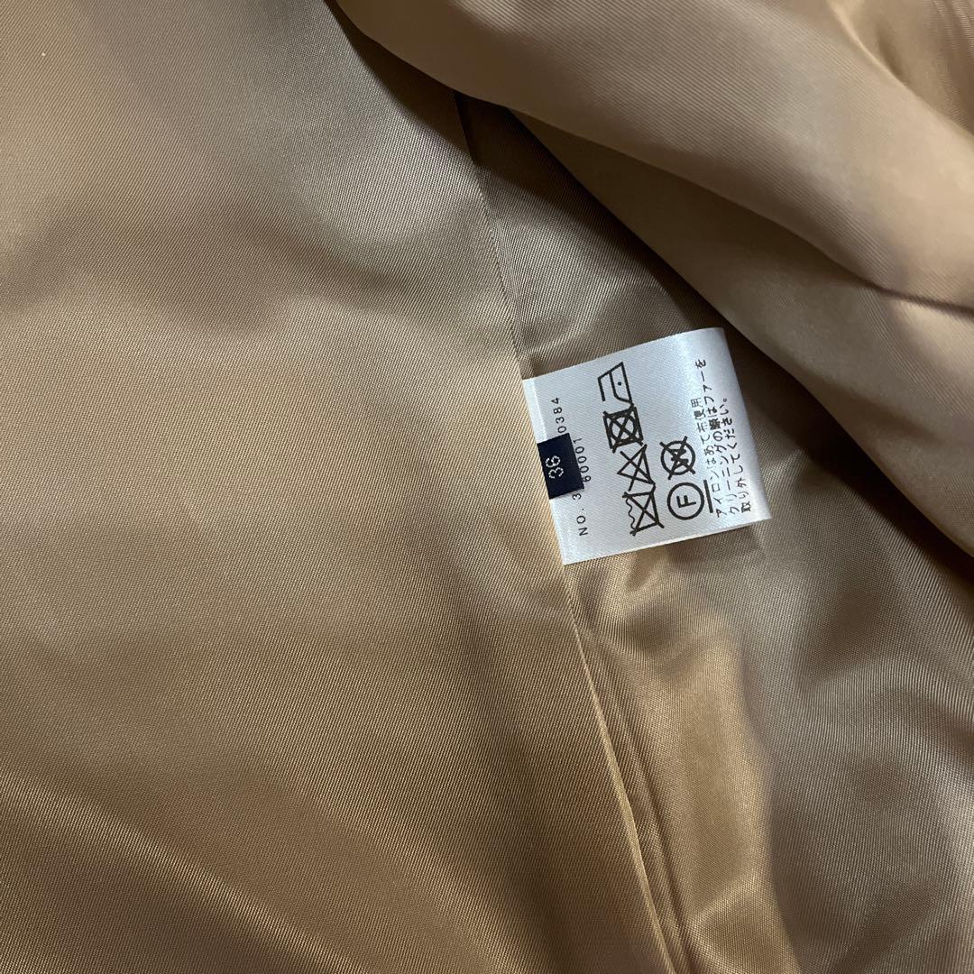 SHIPS ベージュ ダッフルコート ファー付き