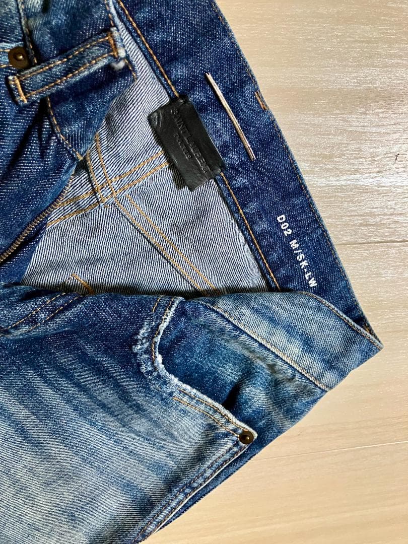 【ほぼ未使用】サンローランパリ ストレートフィット ジーンズ（ブルーデニム）