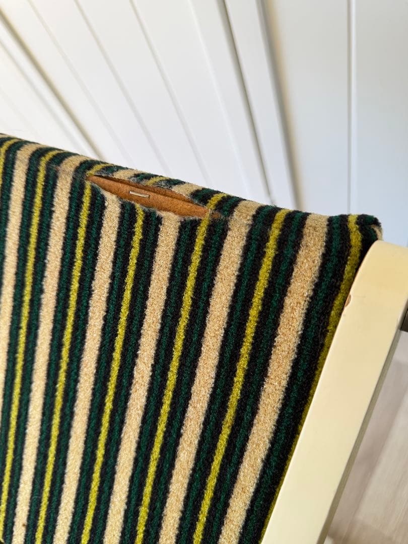 ②ソファ椅子 昭和レトロポップ 椅子 テーブル セット グリーンストライプ