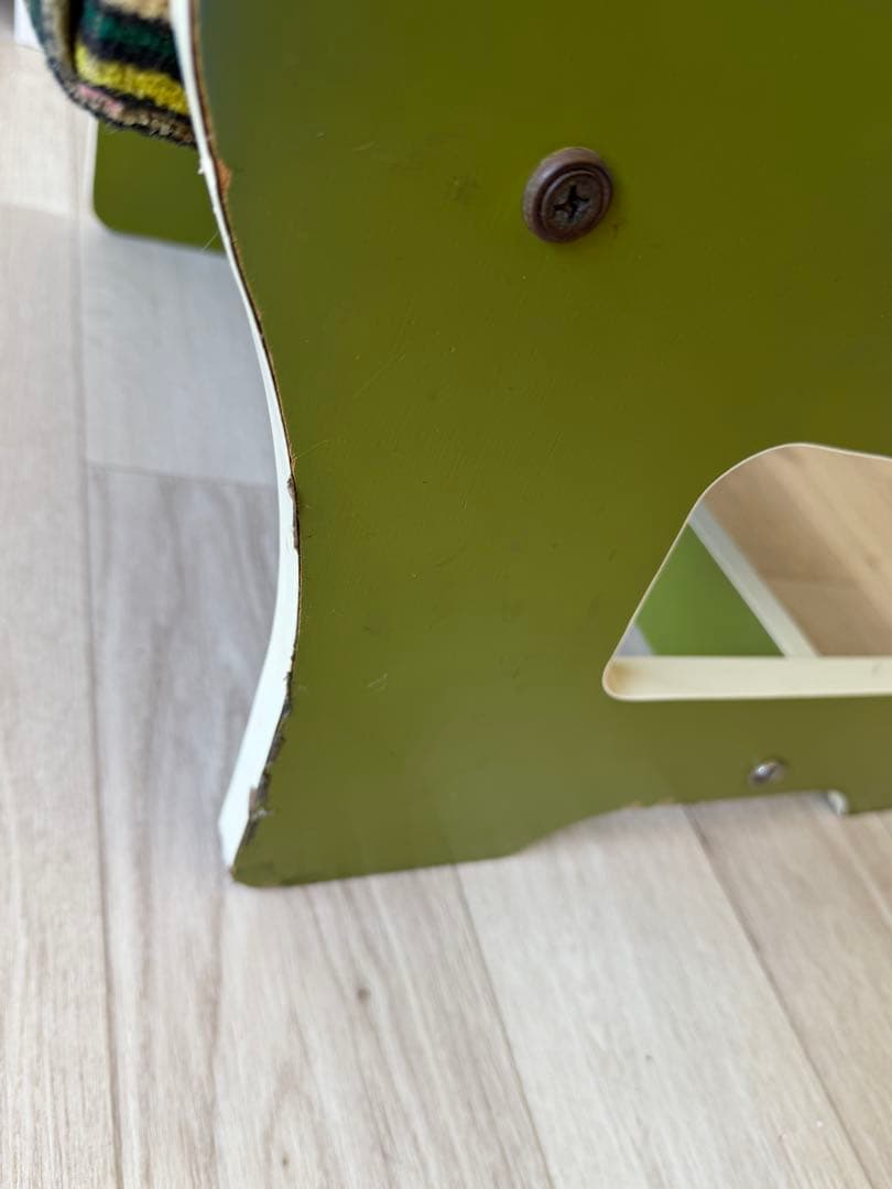 ②ソファ椅子 昭和レトロポップ 椅子 テーブル セット グリーンストライプ