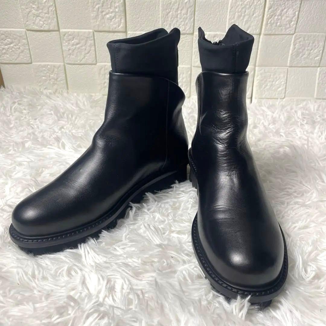 未使用級✨パトリシアボンファンティ　ソックスブーツ　バックジップ　37 レザー