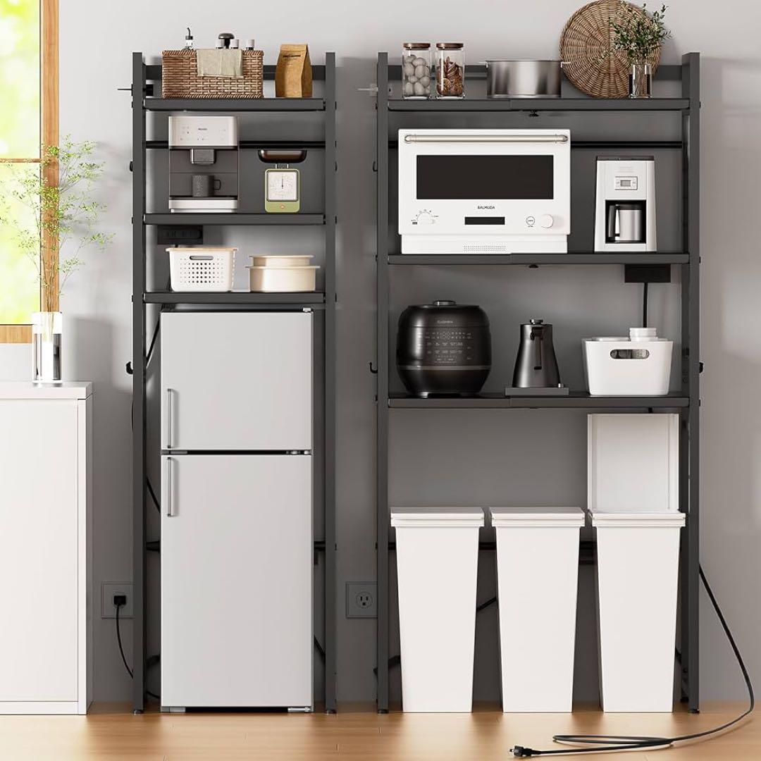 スペースの有効活用✨キッチンラック ゴミ箱上 ランドリーラック 耐荷重90kg