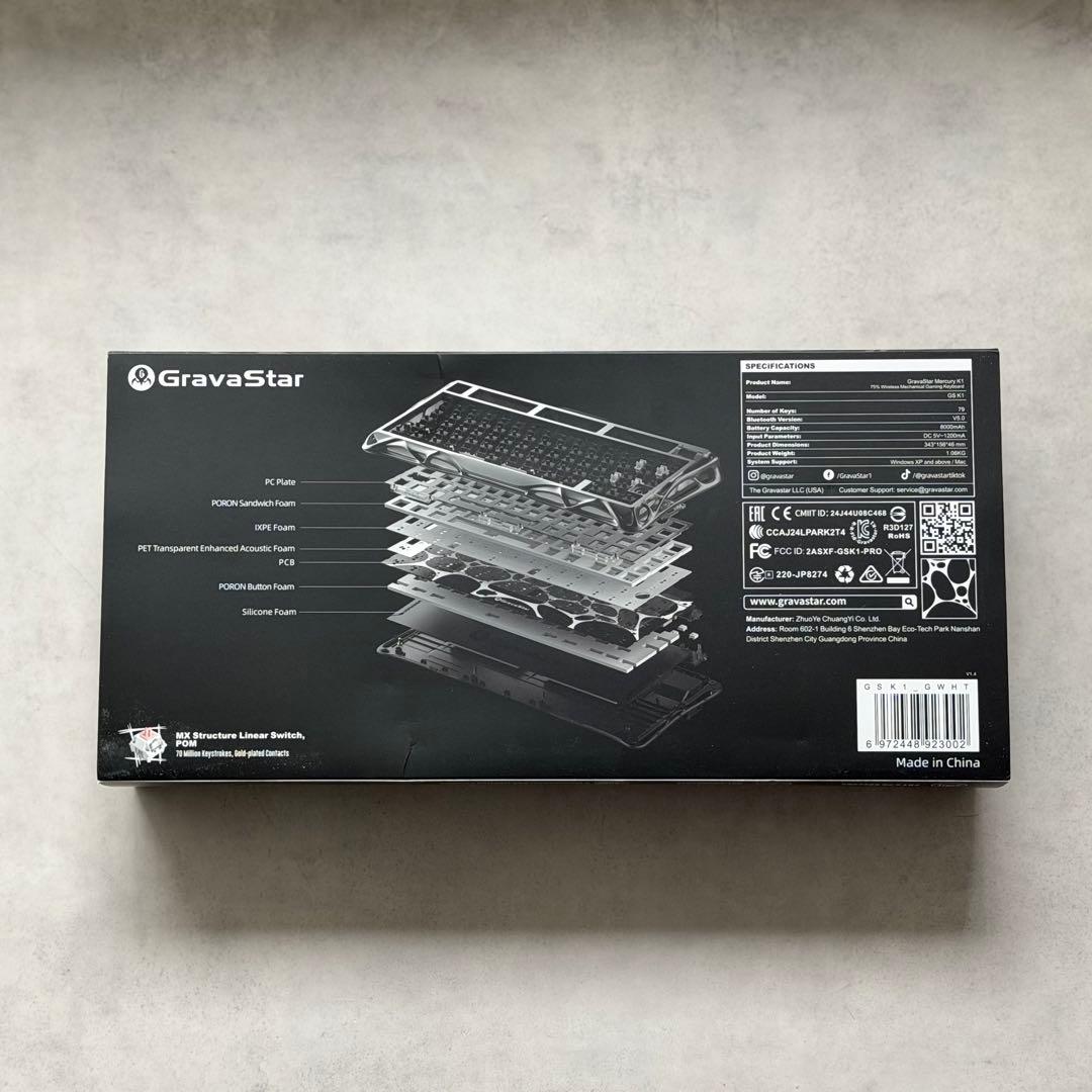 新品 GravaStar Mercury K1 キーボード ホワイト US配列