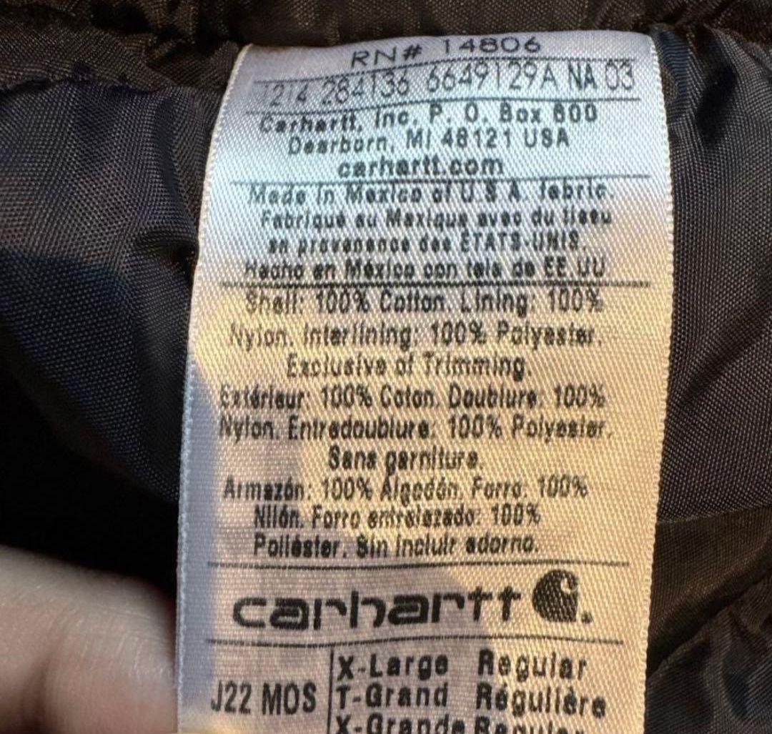 R*9様 カーハートトラディショナルジャケット　J22 MOS