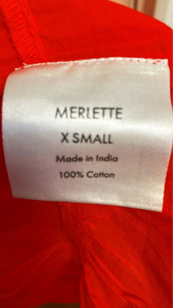 最終価格　22AW merlette ティアードスカート　CERES 赤