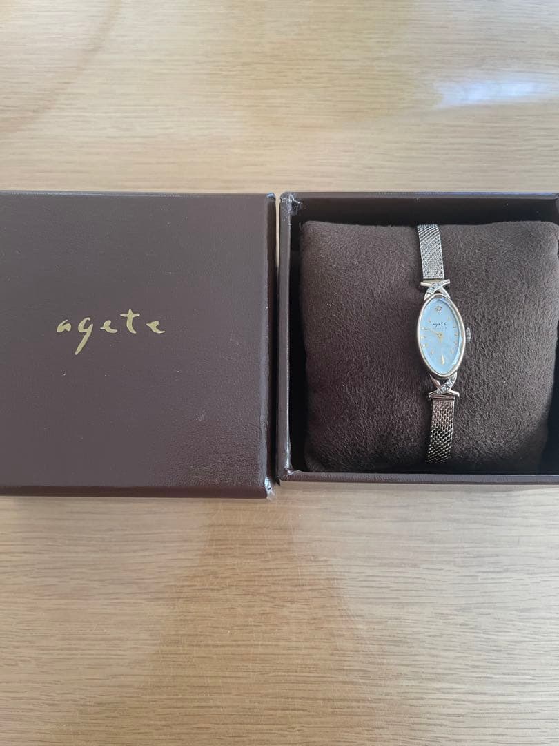 【agate】オーバルフェイスジュエリーウォ ッチ　腕時計