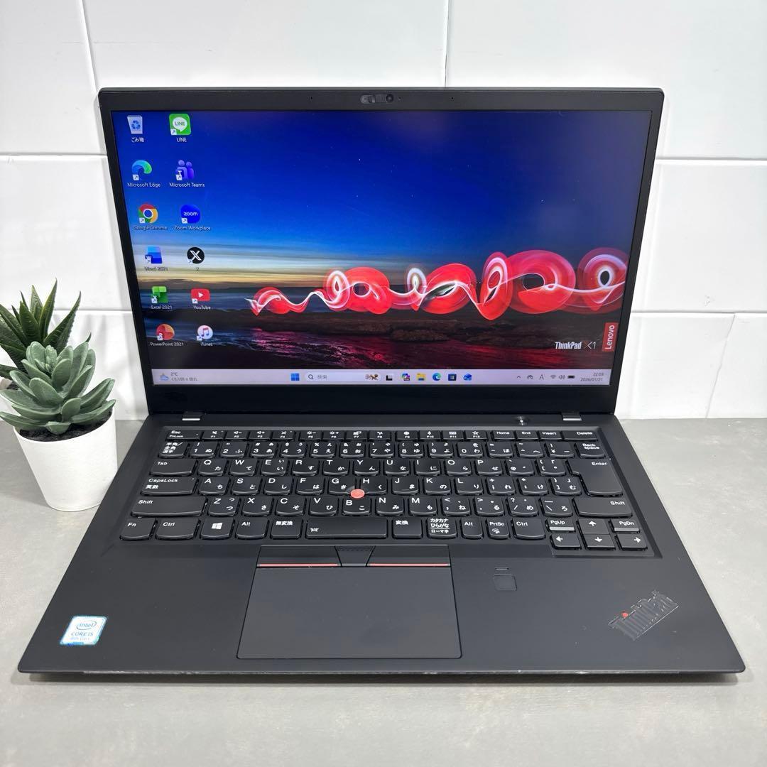 【高性能】ThinkpadX1カーボン☘8世代i5☘️NVMe512GB
