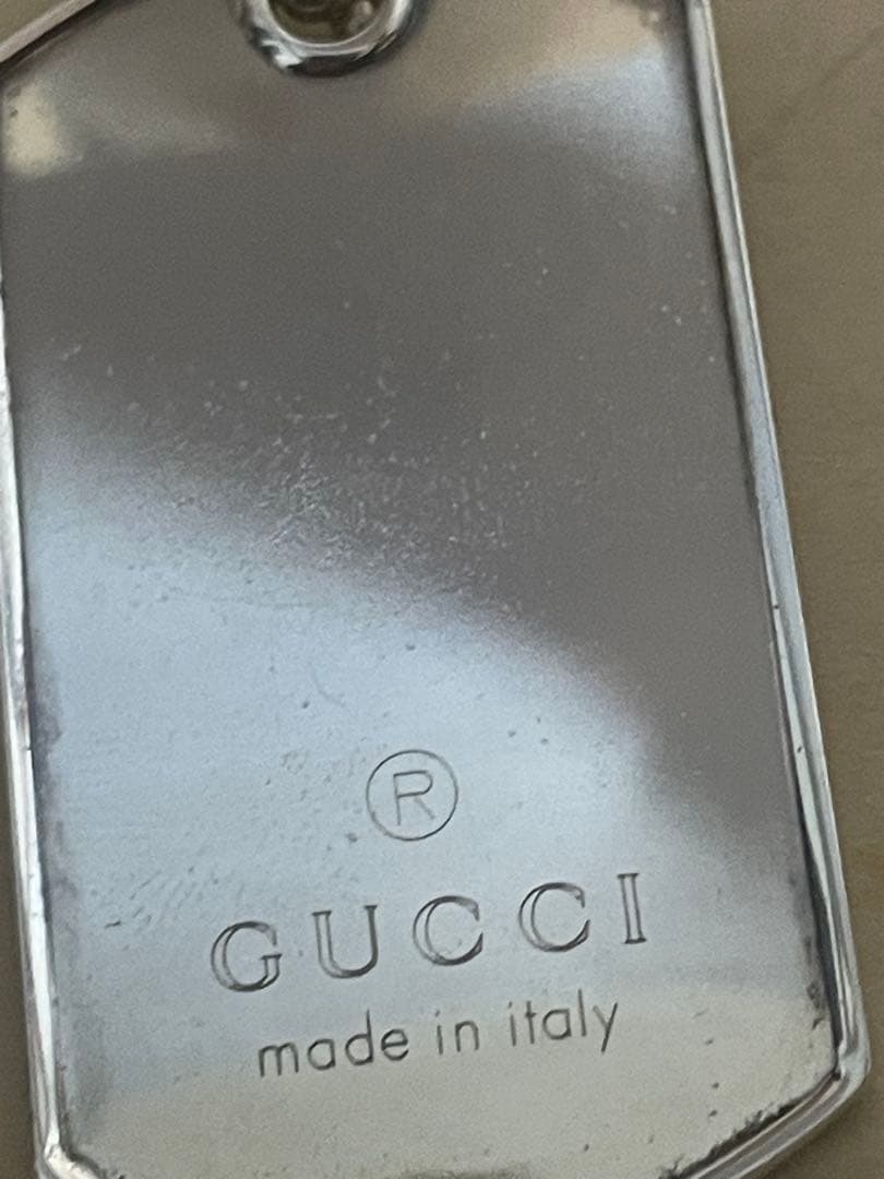 GUCCI グッチ ドッグタグ プレート ネックレス SV925 シルバー925