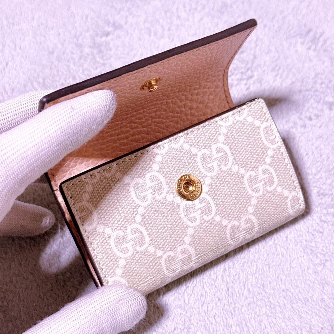 付属品完備【未使用】GUCCI キーケース 6連 GG マーモント スプリーム
