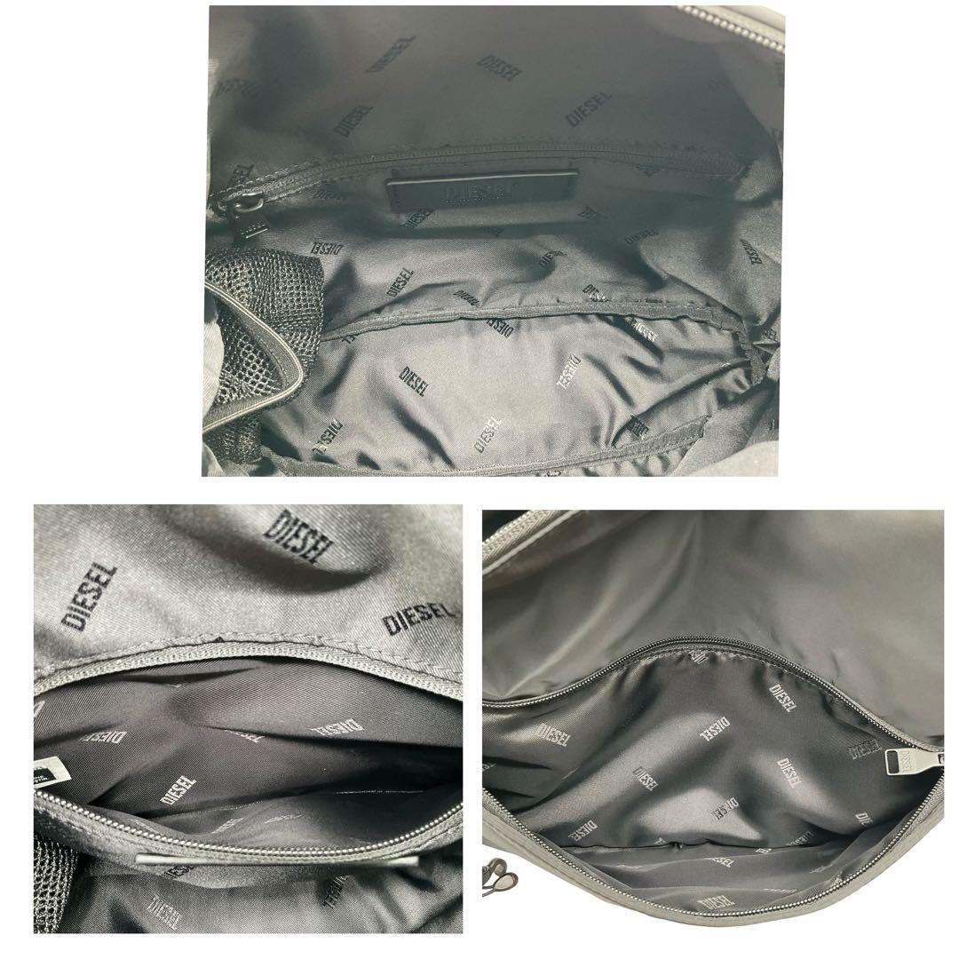 美品 DIESEL ディーゼル メッセンジャーバッグ オーバーオーバルＤロゴ 黒